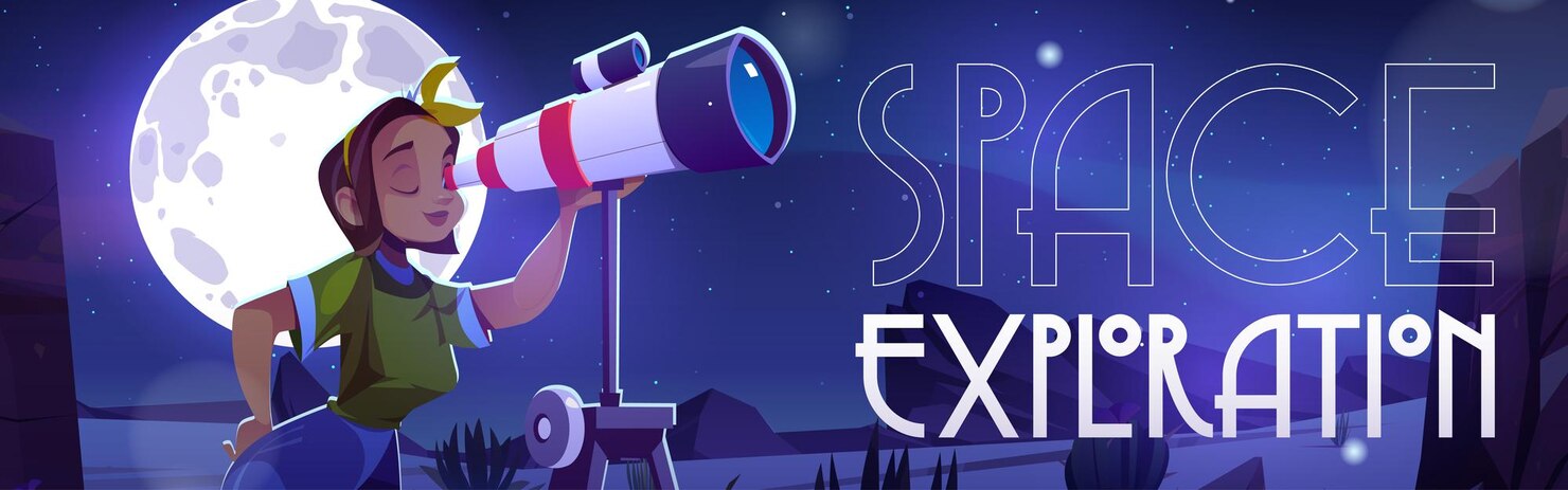 space-exploration-banner-with-woman-looking-through-telescope-night-sky-concept-science-discov_107791-7494.jpg